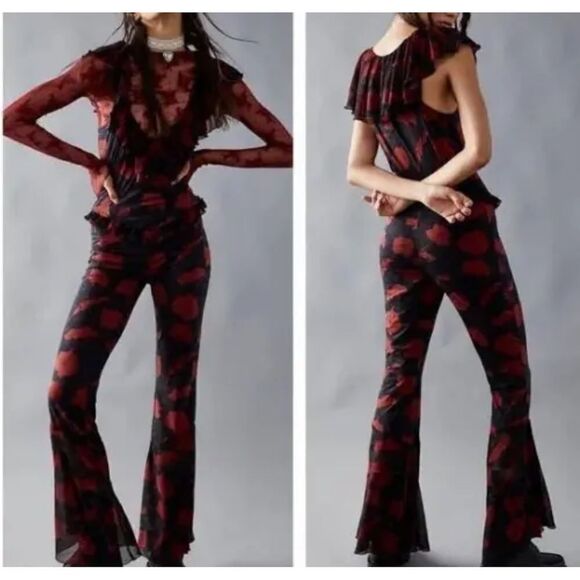 NWT Free People Austyn One Piece ruffle jumpsuit size S - Picture 1 of 8